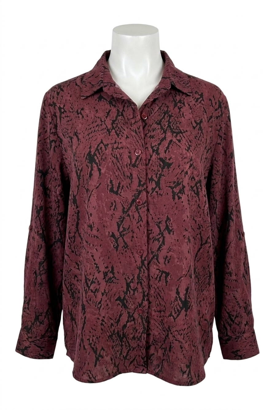 NEW MADE IN ITALY savannah flow blouse in mulberry